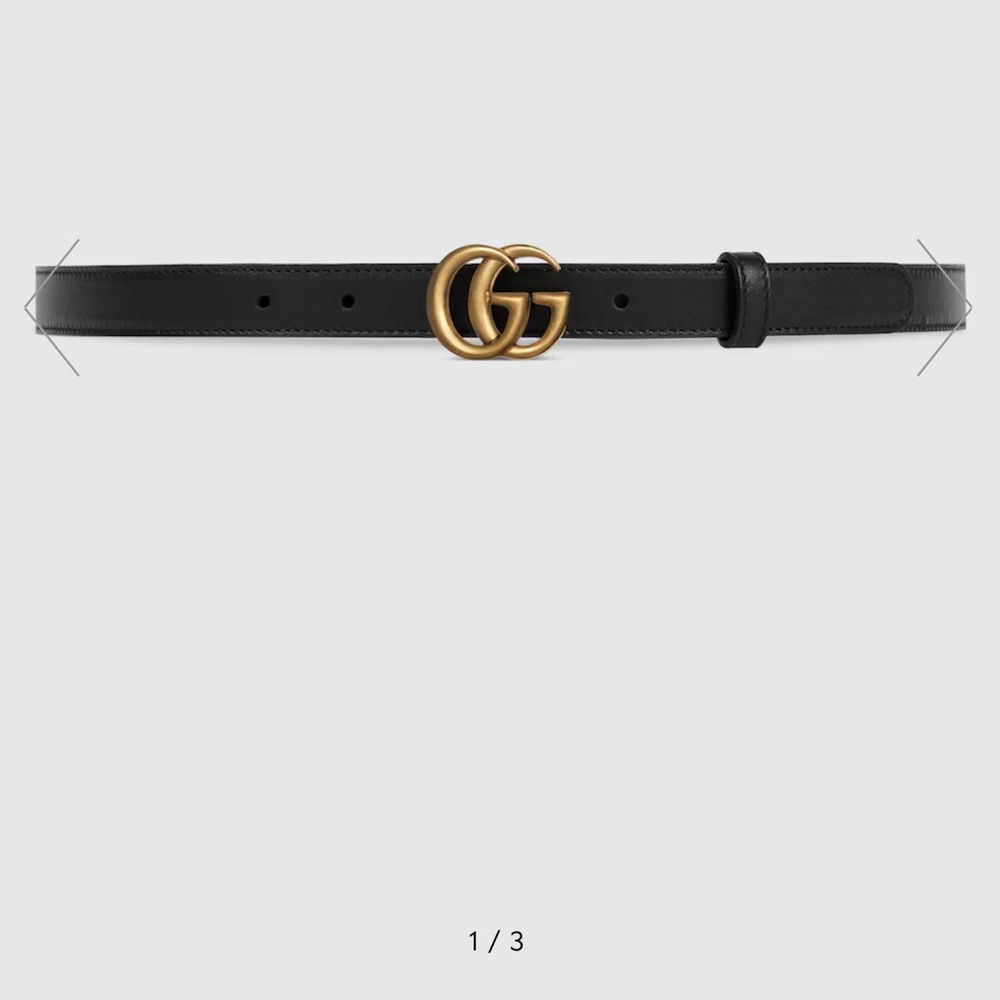 Authentic women’s GG marmont thin belt. Size 90